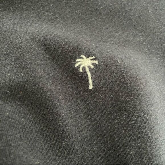 Talbots French Terry Palm Tree Embroidered Full Zip Hoodie Navy Blue M Petite - Picture 7 of 9
